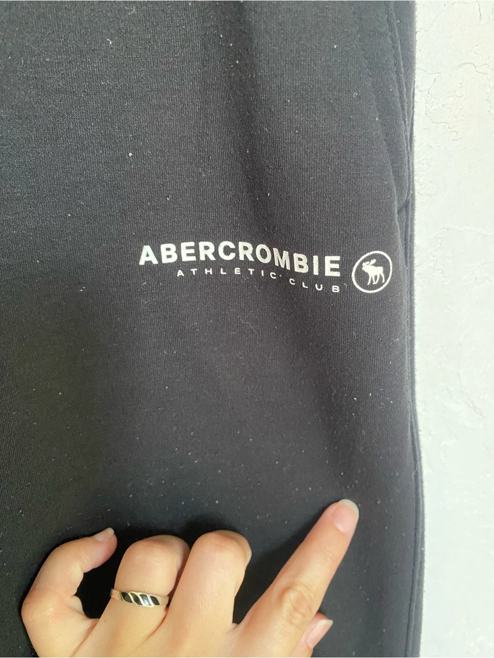 Abercrombie & Fitch Kid’s Black Jogger Sweatpants with Subtle Logo